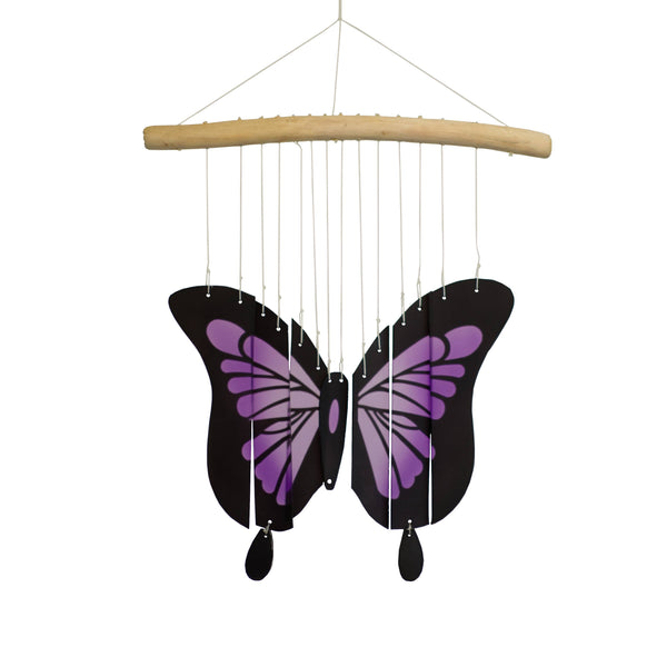 Butterfly Tumbled Glass Wind Chime