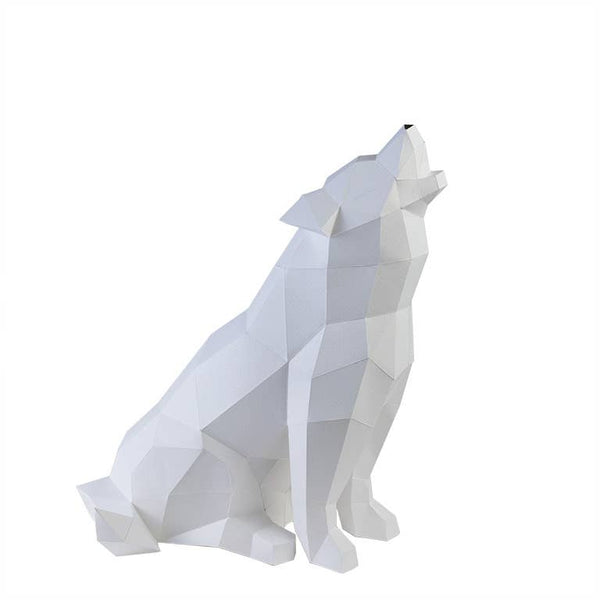 Wolf 3D PaperCraft Origami Model, Paper Lamp