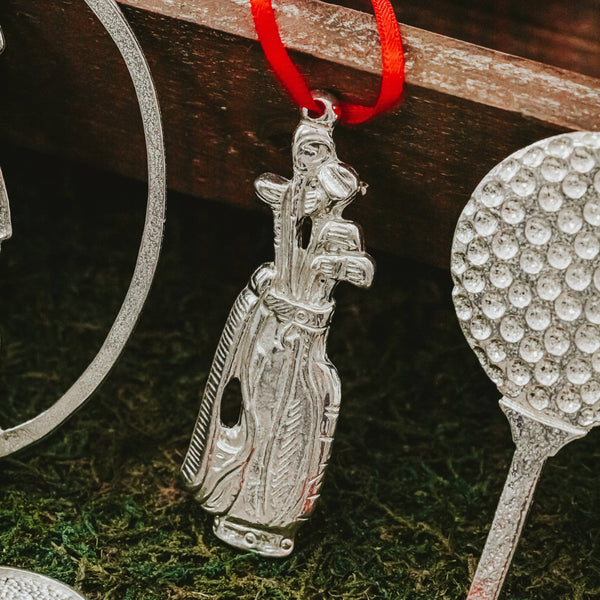 Golf Bag Christmas Ornament - Gift for Golfer