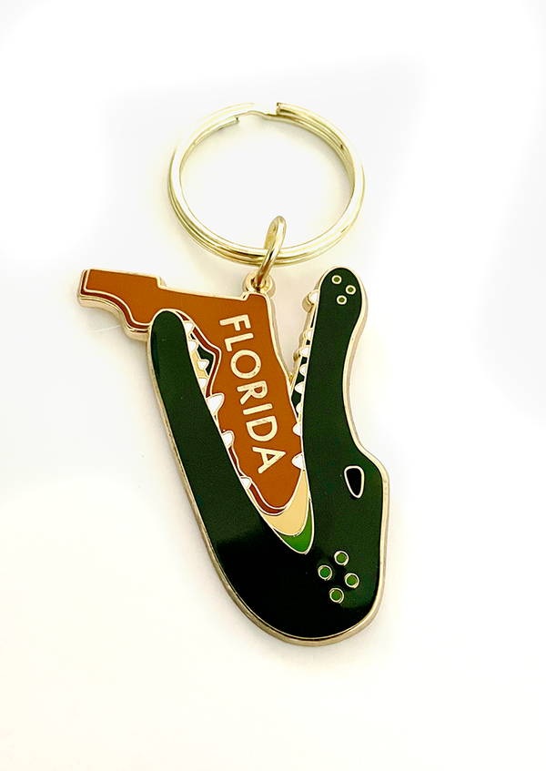 Florida Gator Enamel Keychain