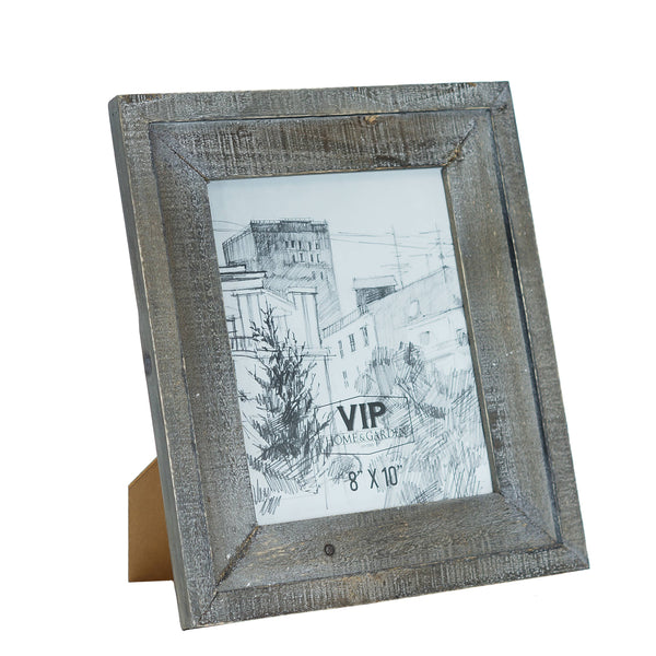 SALE VIP Wood 14.5 in. Gray 8x10 Photo Frame Vintage