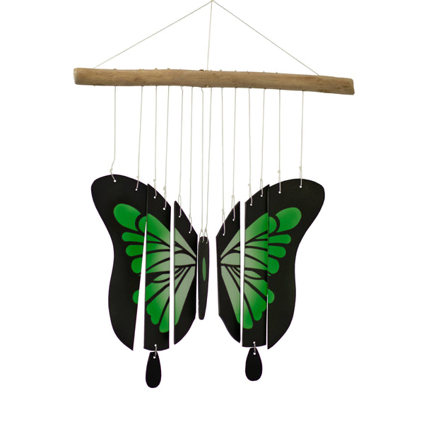 Butterfly Tumbled Glass Wind Chime