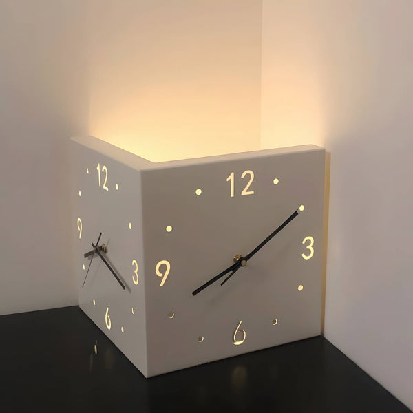 Sound and Darkness Activated Iron Corner Clock