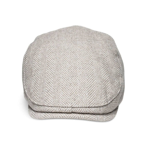 The Irish Boston Scally Cap - White Herringbone