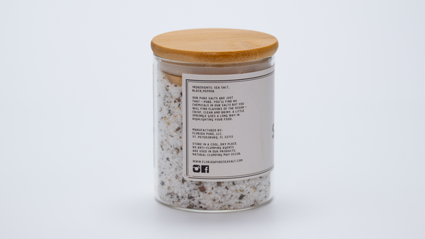 All-Natural Butcher Block Black Pepper Infused Sea Salt