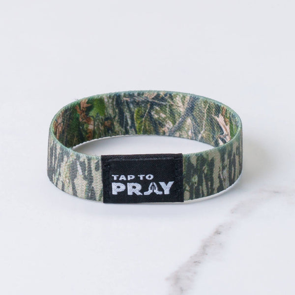 Tap To Pray™ Wristbands - Forest & Tree Bark Camo