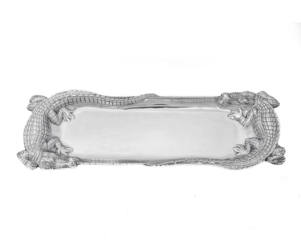 Alligator Figural Oblong Tray
