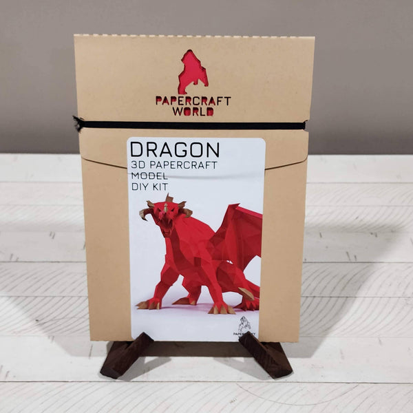 Red PaperCraft Dragon Origami Model