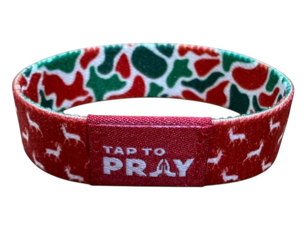 Tap To Pray™ Wristbands - Christmas Camo