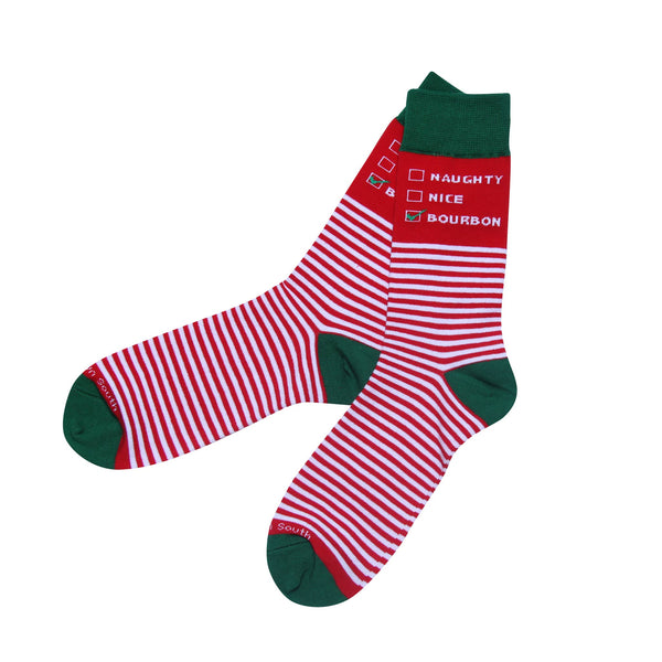 Christmas Bourbon - Naughty Nice Bourbon Socks - Bourbon