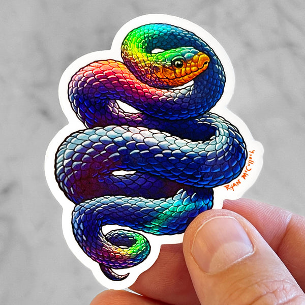HOLOGRAPHIC STICKER: Eastern Indigo Snake