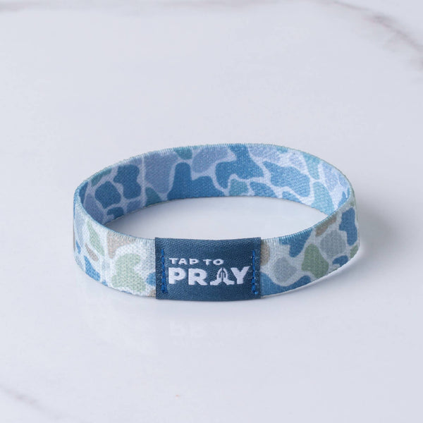 Tap To Pray™ Wristbands - River Rock Camo Moss & Slate