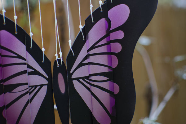 Butterfly Tumbled Glass Wind Chime