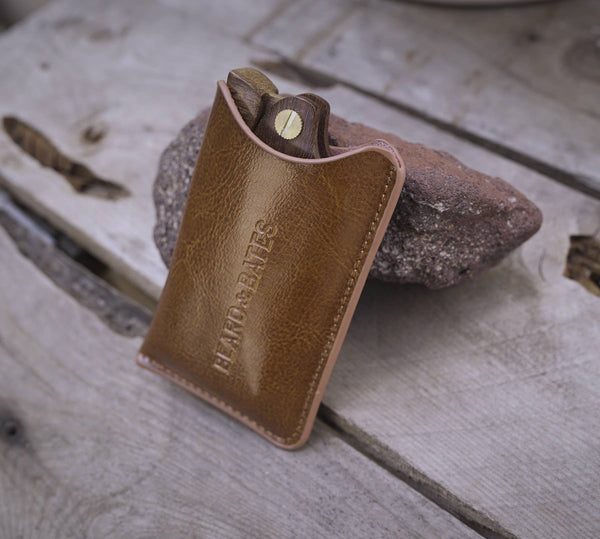Genuine Leather Pouch - For The Sandalwood Switchblade Comb