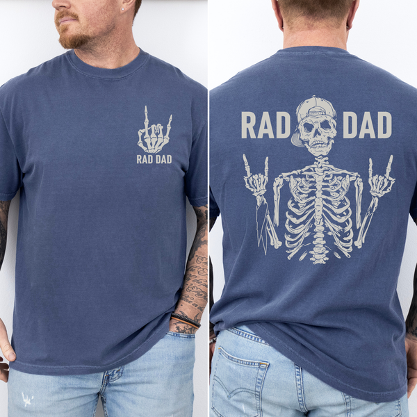 Rad Dad, Skeleton, Father's Day, Husband, Guy Gift T-Shirt
