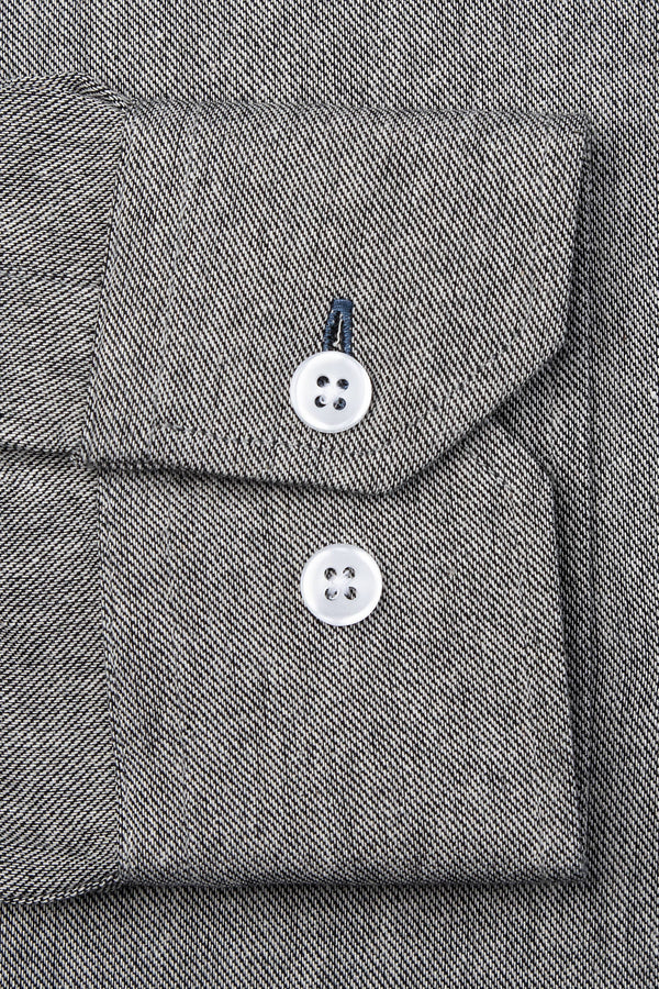 Caden Casual Untuckable Casual Fit Dress Shirt Black - Alynn