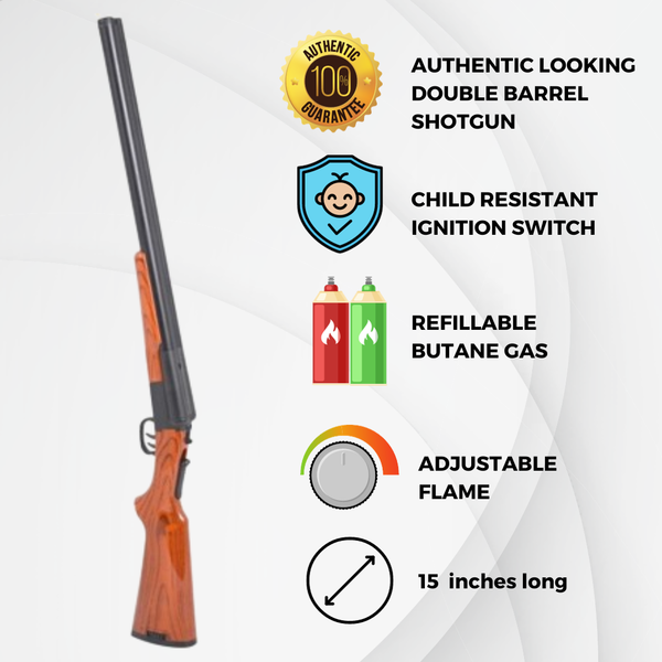 Double Barrel Shotgun BBQ Lighter