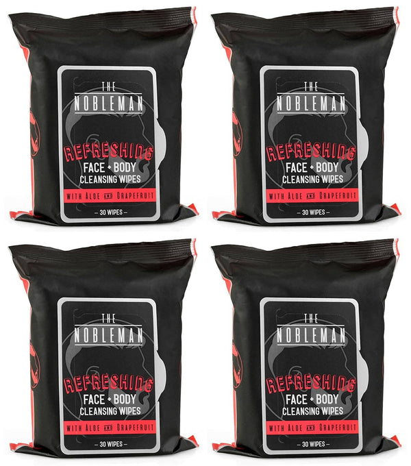 Men's Refreshing Face + Body Cleansing Wipes - 30ct