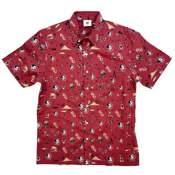 Florida State Seminoles Men's Beach Party Short Sleeve Shirt