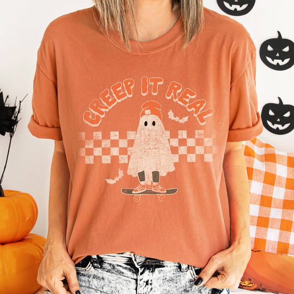 Creep It Real Retro Ghost Halloween T-shirt
