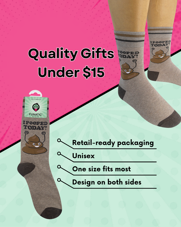 I Pooped Today Socks | Funny Unisex | Funatic
