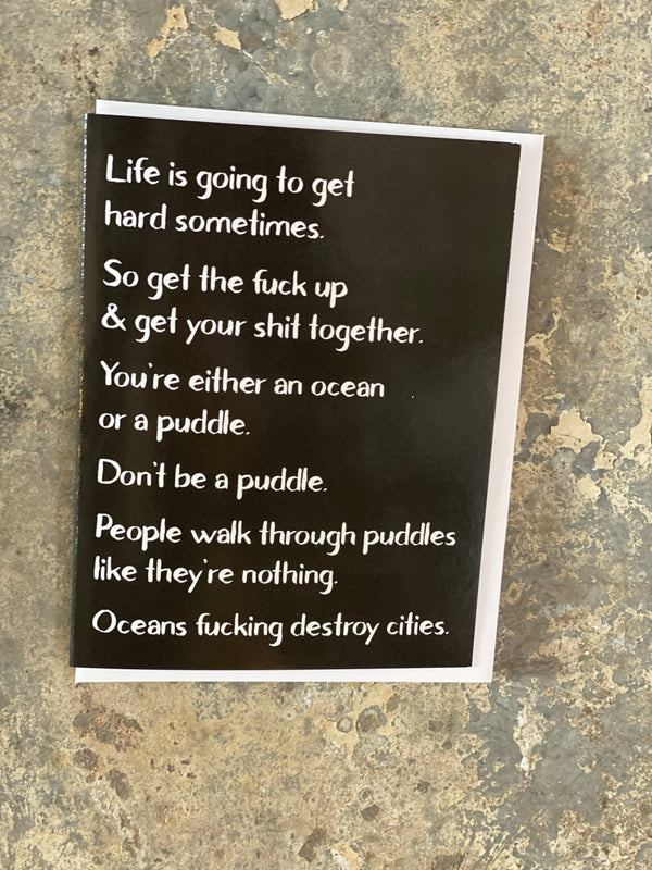 Oceans Destroy Cities Greeting Card