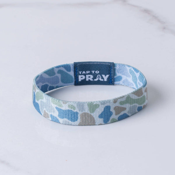 Tap To Pray™ Wristbands - River Rock Camo Moss & Slate