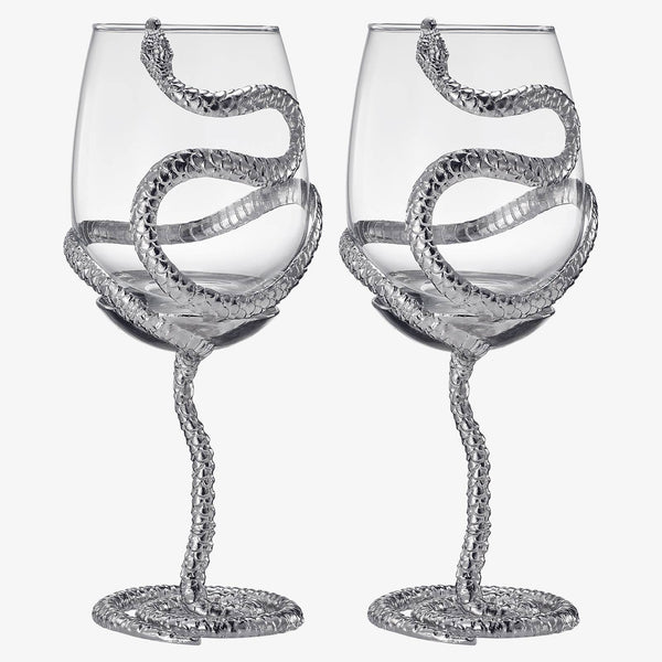 Stemmed Snake Halloween Fall Wine Glass | Set of 2 | 19oz