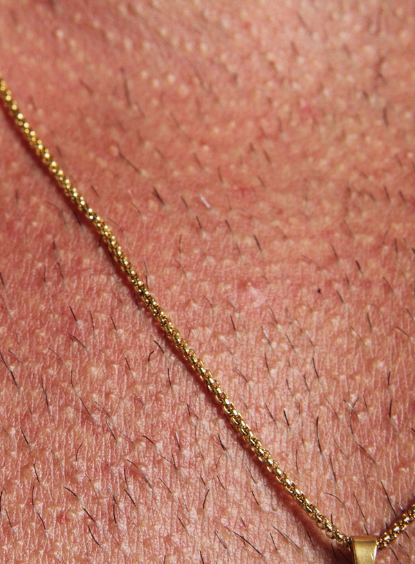 Mini Gold Cross Necklace for Men