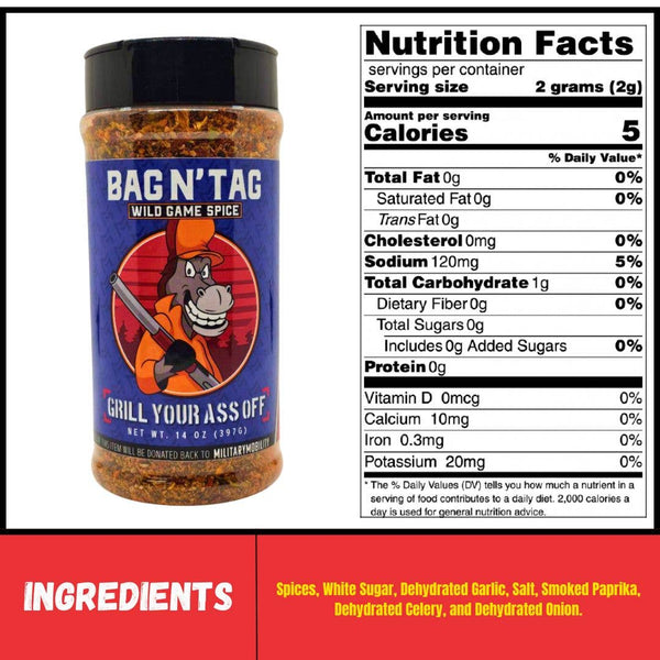 Bag N' Tag Wild Game Seasoning – Bold & Smoky Grill Blend