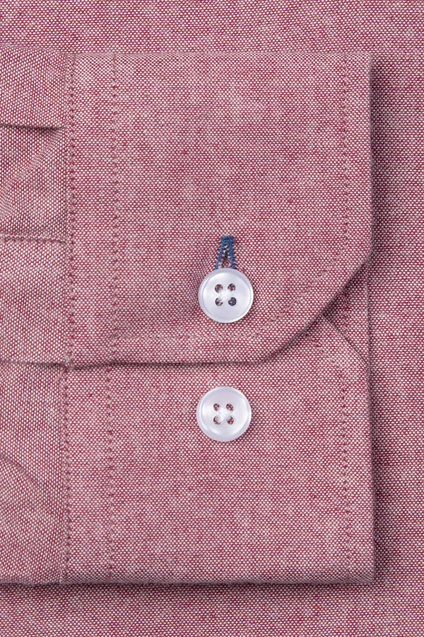 Lucas Casual Untuckable Casual Fit Dress Shirt Red By Alynn