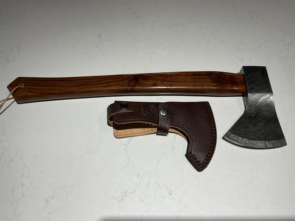 Rill Simple Backwoods Damascus Axe (with sheath)