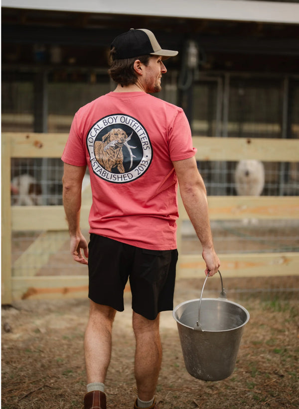 Local Boy Antler Retrieve SS Tee, Brick