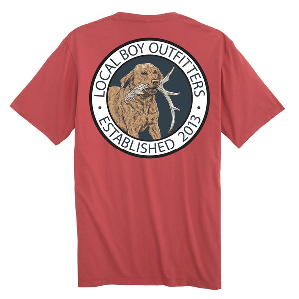 Local Boy Youth Antler Retrieve T-Shirt, Brick