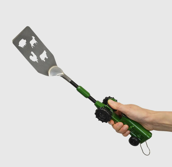 Green tractor bbq spatula