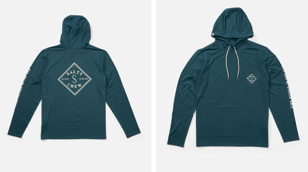 Salty Crew Tippet pocket uv hoodie hydro