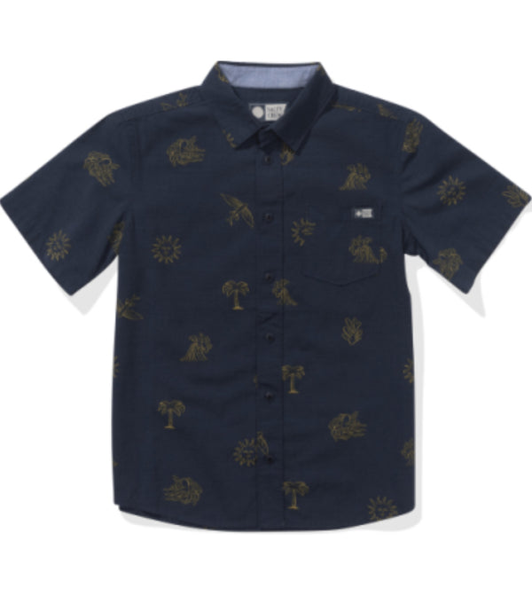 Salty crew good vibes boys woven navy