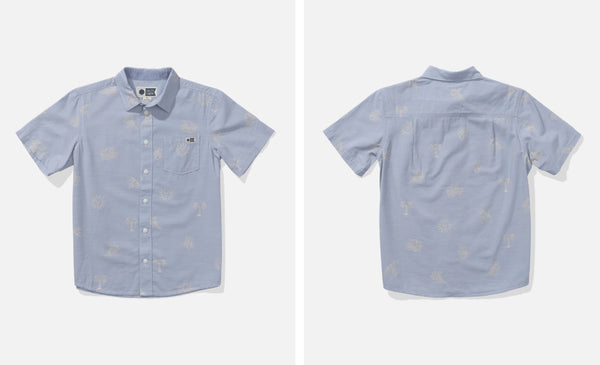 Salty crew good vibes boys woven blue fog