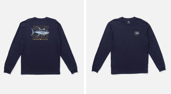 Salty crew big game ls tee navy