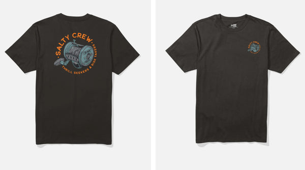 Salty crew reel good ss tee black