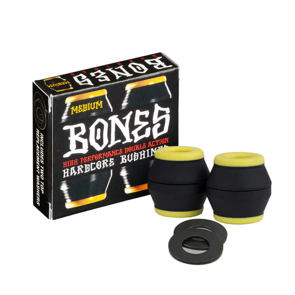 Bones hardcore 4pc med black/yellow bushings