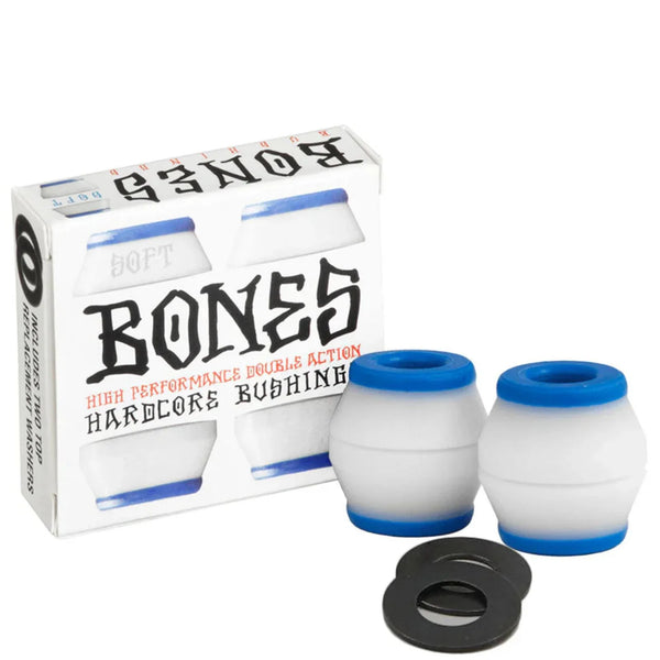 Bones hardcore 4pc soft white/ blue bushings