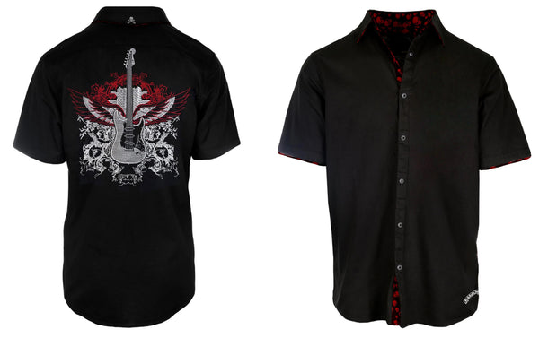 Rock roll n soul Guitar wings short sleeve