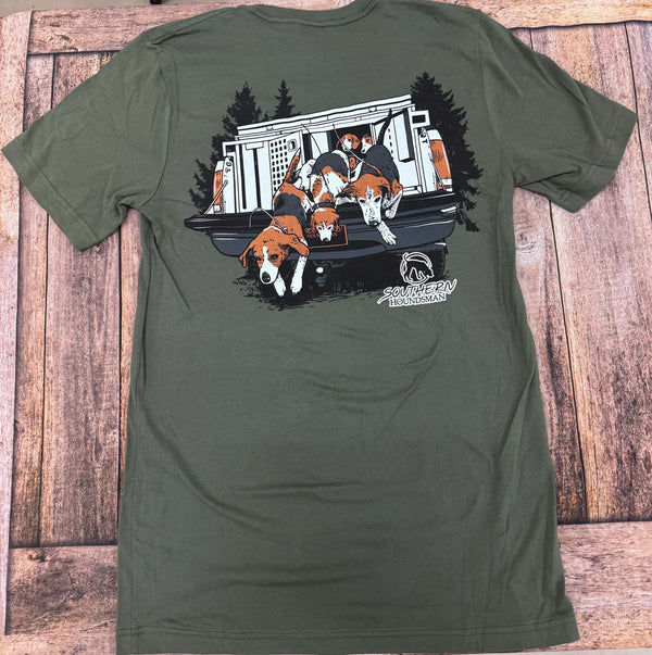 Swamp cracker southern houndsman truck crate graphic shirt