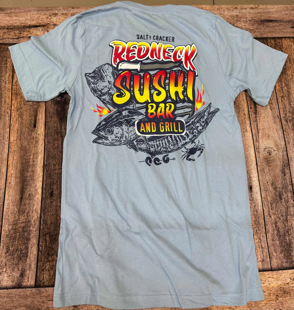Salty cracker redneck sushi bar graphic shirt