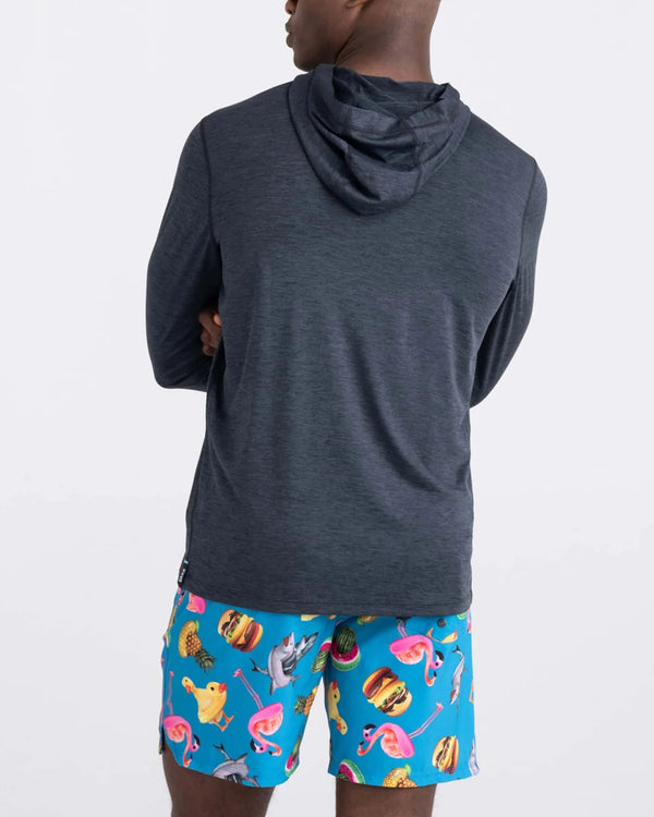Saxx drop temp all day cool turbulence heather hoodie