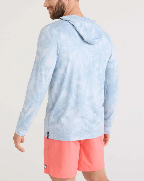 Saxx drop temp all day cool vacation vibes blue hoodie