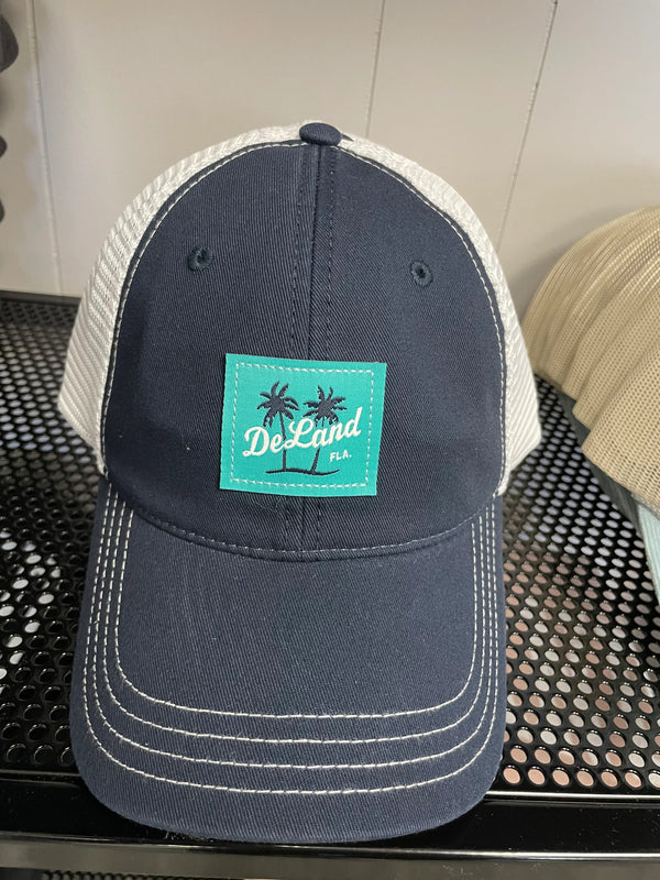 Vintage Deland, blue palms hat