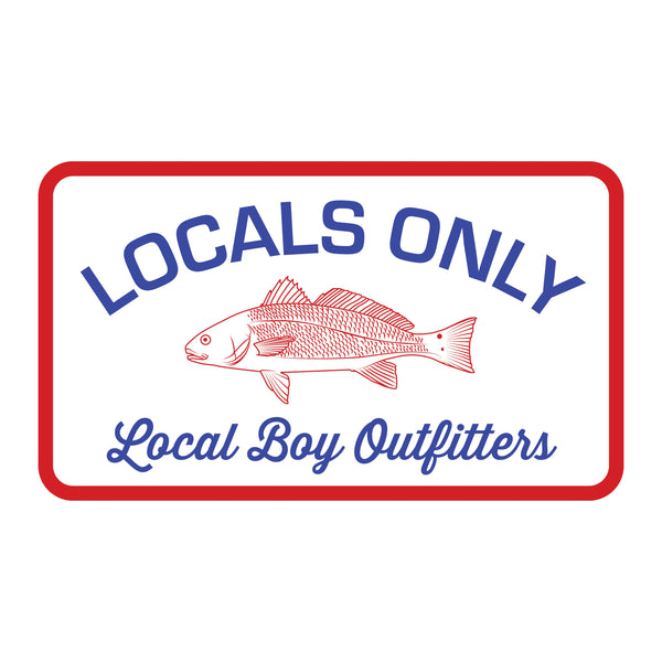 Local Boy Red/White/Blue Fisherman Patch Decal Sticker