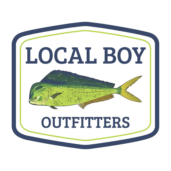 Local Boy Blue/Navy/Green Mahi Mount Decal Sticker